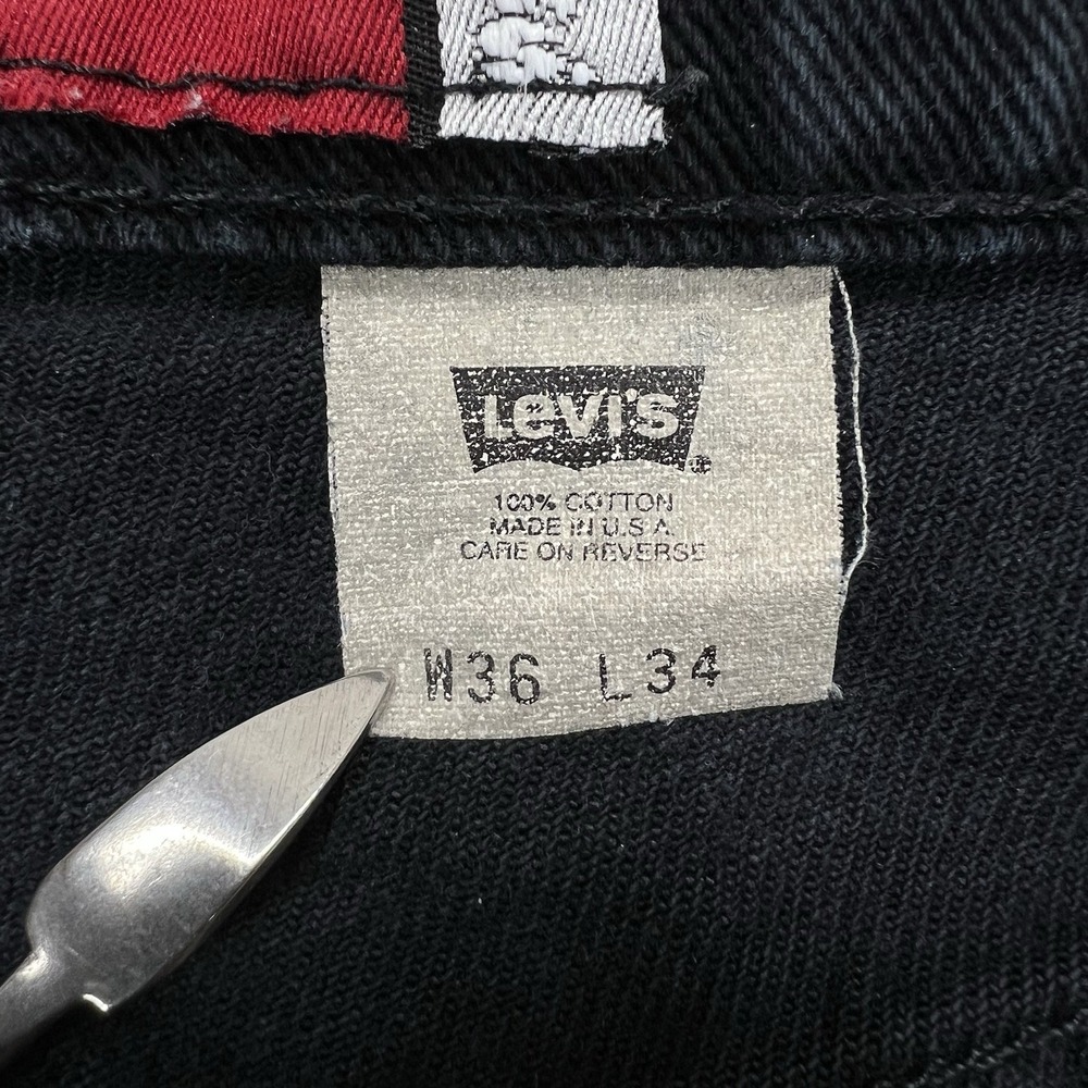 VTG 1996 Levis Silver Tab Men's Baggy Loose 36X34 Black Jeans USA 90s Y2K EUC - Picture 10 of 16